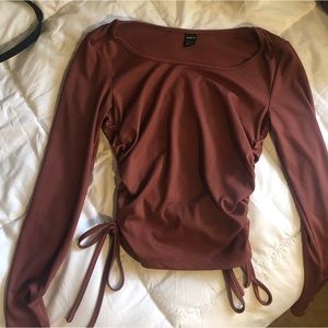 Small , red-brown SHEIN shirt